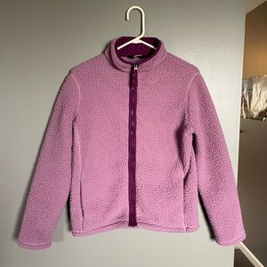 Lands end purple zip up sweatshirt